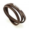 Donkerbruin Leren Wikkelarmband