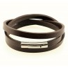 Donkerbruin Leren Wikkelarmband