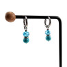 Gepolijst RVS Oorringen met Natuurlijke Turquoise Steen - Kristalhanger