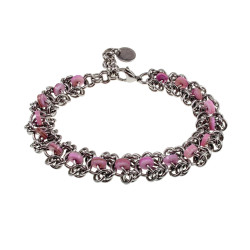 RVS Armband met Lichtpaarse Zoetwaterschelpkralen Verstelbaar 16-19cm