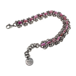 RVS Armband met Lichtpaarse Zoetwaterschelpkralen Verstelbaar 16-19cm