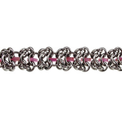 RVS Armband met Lichtpaarse Zoetwaterschelpkralen Verstelbaar 16-19cm