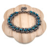 RVS Armband met Turquoise Zoetwaterschelpkralen Verstelbaar 16-19cm