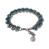 RVS Armband met Turquoise Zoetwaterschelpkralen Verstelbaar 16-19cm