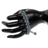 RVS Armband met Turquoise Zoetwaterschelpkralen Verstelbaar 16-19cm