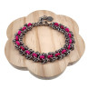 RVS Armband met Fuchsiakleur Zoetwaterschelpkralen Verstelbaar 16-19cm