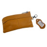 Sleuteletui Portemonnee Camelkleurige Leer Autosleutel Unisex