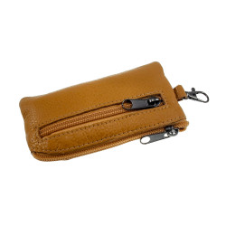 Sleuteletui Portemonnee Camelkleurige Leer Autosleutel Unisex