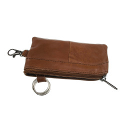Sleuteletui Portemonnee Tankleurige Leer Autosleutel Unisex
