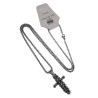 RVS Jasseron-Ketting + Kruishanger Unisex - -  Handgemaakt door esde2