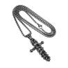 RVS Jasseron-Ketting + Kruishanger Unisex - -  Handgemaakt door esde2