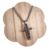 RVS Jasseron-Ketting + Kruishanger Unisex - -  Handgemaakt door esde2