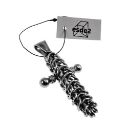 RVS Jasseron-Ketting + Kruishanger Unisex - -  Handgemaakt door esde2