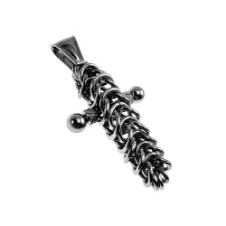 RVS Jasseron-Ketting + Kruishanger Unisex - -  Handgemaakt door esde2