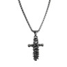 RVS Jasseron-Ketting + Kruishanger Unisex - -  Handgemaakt door esde2