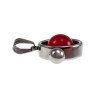 Jasseron-Ketting + Ronde Hanger met Rode Carneool Agaat Steen Unisex