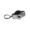 Unisex RVS Opengewerkte Ronde Hanger met Zwarte Onyxsteen Handgemaakt