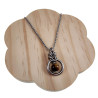 30mm Tijgeroogsteen Hanger Dames - RVS -  Handgemaakt door esde2