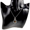 30mm Tijgeroogsteen Hanger Dames - RVS -  Handgemaakt door esde2