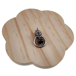30mm Tijgeroogsteen Hanger Dames - RVS -  Handgemaakt door esde2