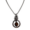 RVS Jasseron-Ketting + Tijgeroogsteen Hanger Handgemaakt door esde2