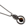 RVS Jasseron-Ketting + Tijgeroogsteen Hanger Handgemaakt door esde2