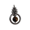 RVS Jasseron-Ketting + Tijgeroogsteen Hanger Handgemaakt door esde2