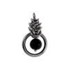 Dames RVS Jasseron-Ketting + Onyxsteen Hanger Handgemaakt door esde2