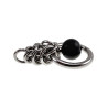 Dames RVS Jasseron-Ketting + Onyxsteen Hanger Handgemaakt door esde2