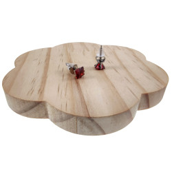 6mm Vierkante Zirkonia Oorknopjes Unisex - RVS - Rode Oorbellen