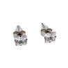 RVS Vierkante Zirkonia Oorknopjes Unisex - 6mm, 7mm of 8mm