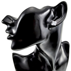 RVS Vierkante Zirkonia Oorknopjes Unisex - 6mm, 7mm of 8mm