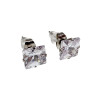 RVS Vierkante Zirkonia Oorknopjes Unisex - 6mm, 7mm of 8mm