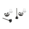 Vierkante Oorbellen Unisex - RVS - 3mm Zwarte Zirkoon Oorbellen
