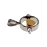 Unisex Bicolor RVS - Ronde Hanger met Goudkleurige Hart Handgemaakt