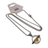 Jasseron-Ketting + RVS Ronde Hanger met Goudkleurige Hart Handgemaakt