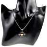 Jasseron-Ketting + RVS Ronde Hanger met Goudkleurige Hart Handgemaakt