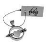 Jasseron-Ketting + RVS Ronde Hanger met Zilverleurige Hart Handgemaakt