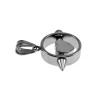 Jasseron-Ketting + RVS Ronde Hanger met Zilverleurige Hart Handgemaakt