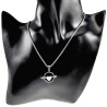 Jasseron-Ketting + RVS Ronde Hanger met Zilverleurige Hart Handgemaakt