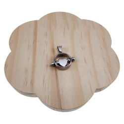Jasseron-Ketting + RVS Ronde Hanger met Zilverleurige Hart Handgemaakt