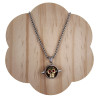 RVS Jasseron-Ketting + Hanger met Goudkleurige Schedel - Handgemaakt