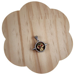 RVS Jasseron-Ketting + Hanger met Goudkleurige Schedel - Handgemaakt
