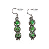RVS Haakoorbellen met Grasgroene Kristal - Handgemaakt door esde2
