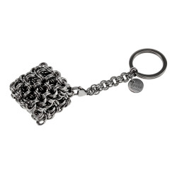 Fidget RVS Kubus Sleutelhanger en Anti-Stress Accessoire Handgemaakt