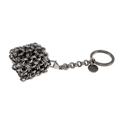 Fidget RVS Kubus Sleutelhanger en Anti-Stress Accessoire Handgemaakt