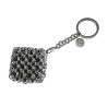 Fidget RVS Plattekubus Sleutelhanger en Anti-Stress Accessoire