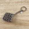 Fidget RVS Plattekubus Sleutelhanger en Anti-Stress Accessoire