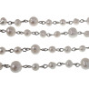Unisex Ketting met zoetwaterparels en roestvrij staal Handgemaakt