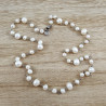 Unisex Ketting met zoetwaterparels en roestvrij staal Handgemaakt
